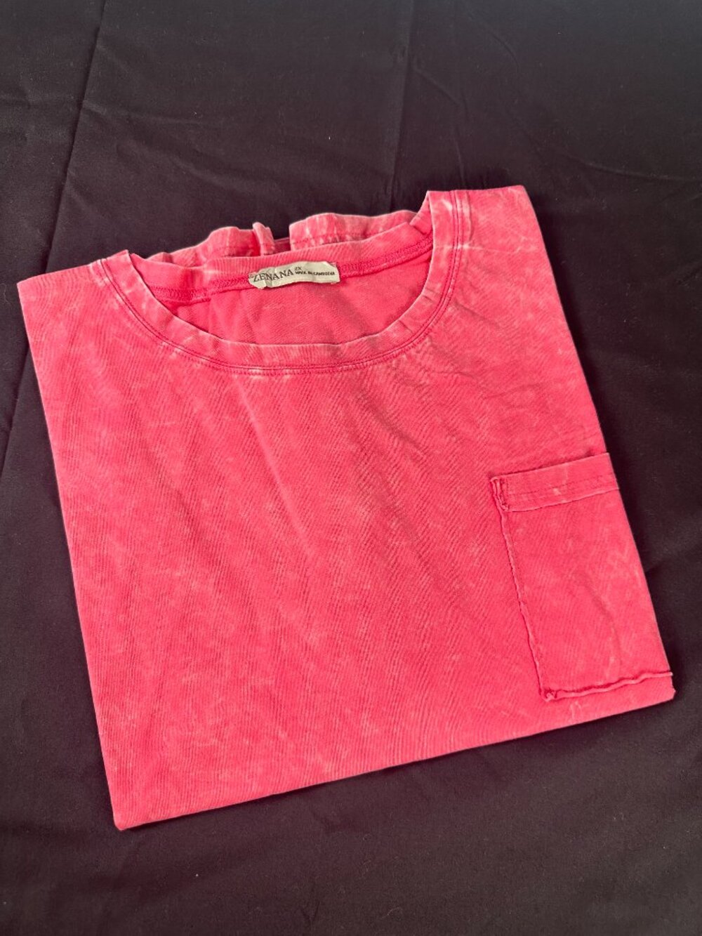 Zenana Pink 100% Cotton Tee NWT Size 2X - Picture 2 of 10